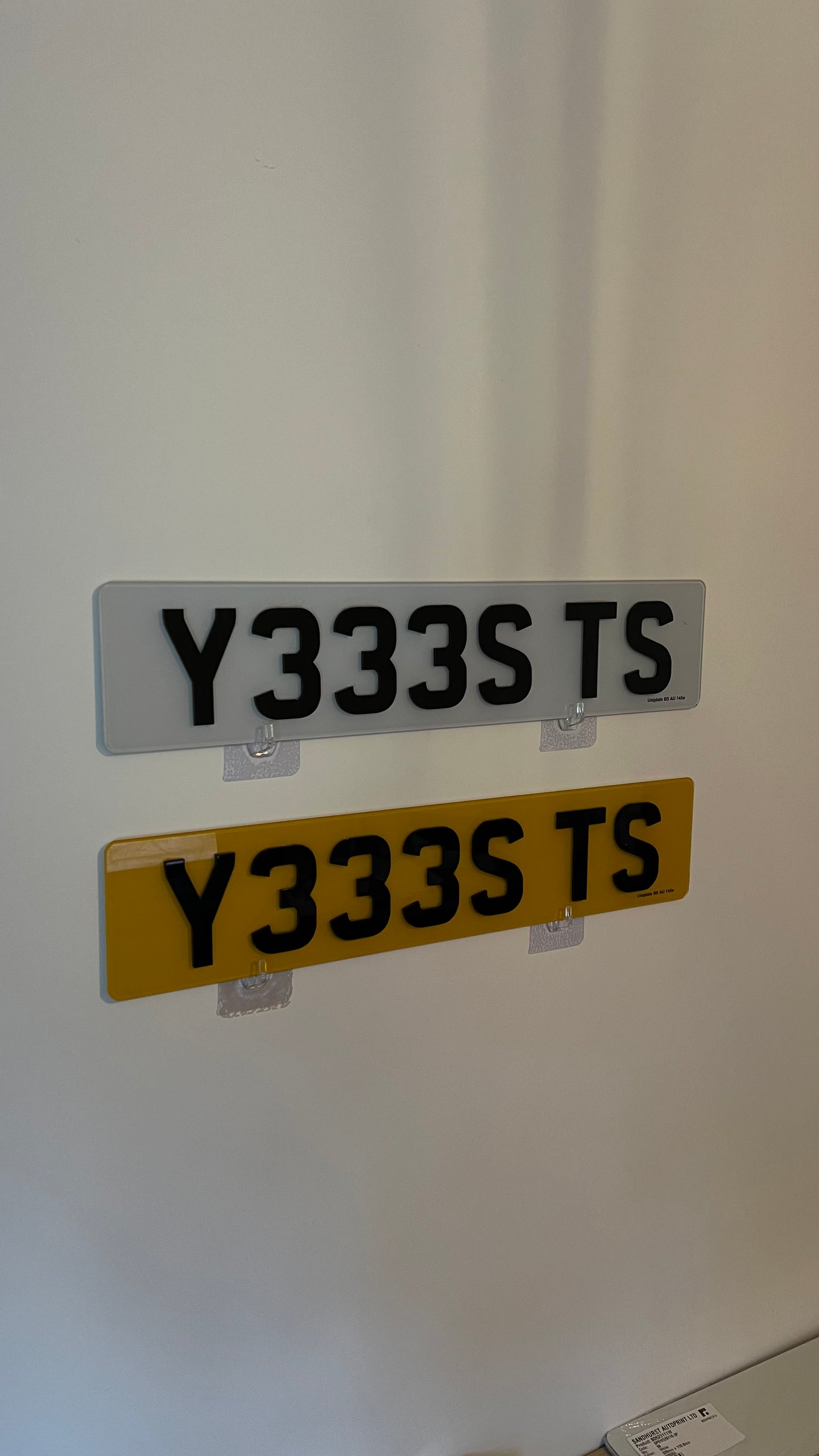 Y333S TS Private Number Plate