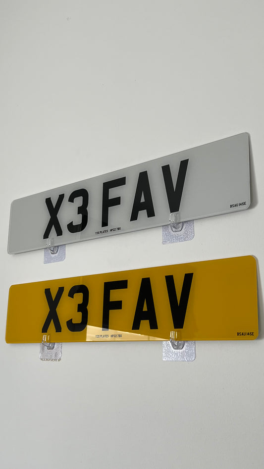 X3 FAV Private Number Plate